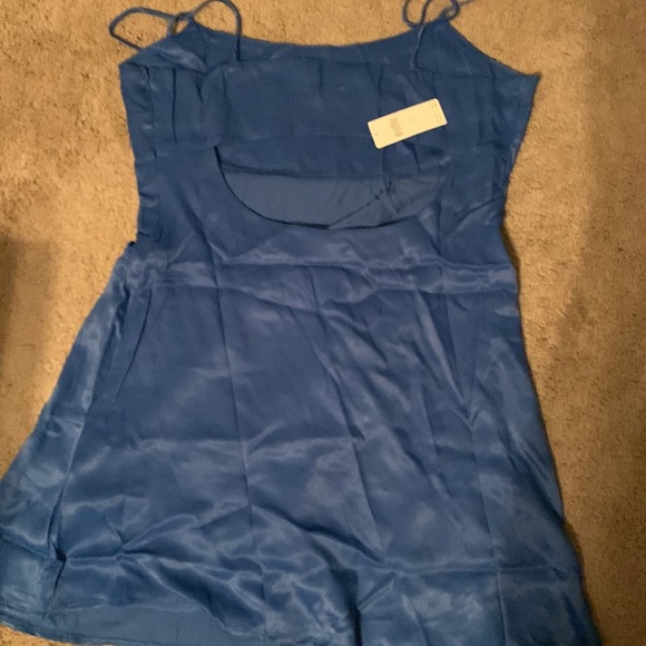 NWT Anthropologie Royal Blue Mini Dress Size 10 - Picture 9 of 14